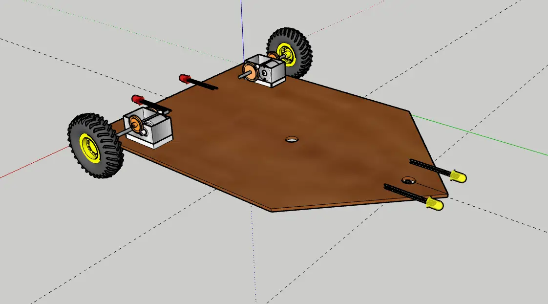 Diseño 3D coche a distancia