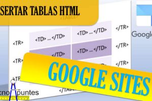 Insertar tablas en Google Sites