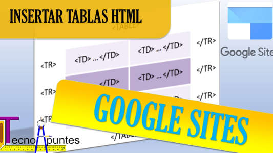 Insertar tablas en Google Sites