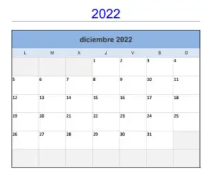 Calendario Diciembre 2022 para imprimir gratis en Horizontal. Calendario-de-Diciembre-del-2022-imprimible-y-gratuito-basico