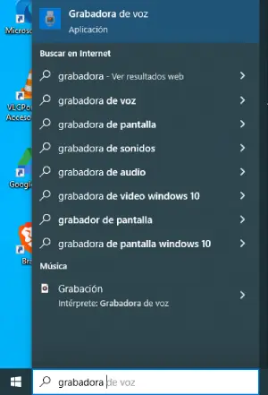 Paso 1. Activar Grabadora Voz de Windows 10