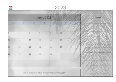 Calendario Junio 2023 Diseño