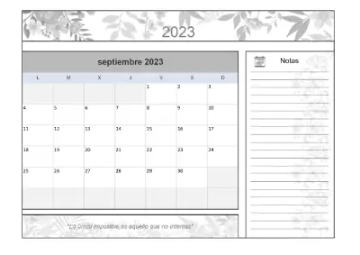 Calendario Septiembre 2023 Excel
