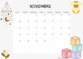 calendario 2023 imprimible noviembre