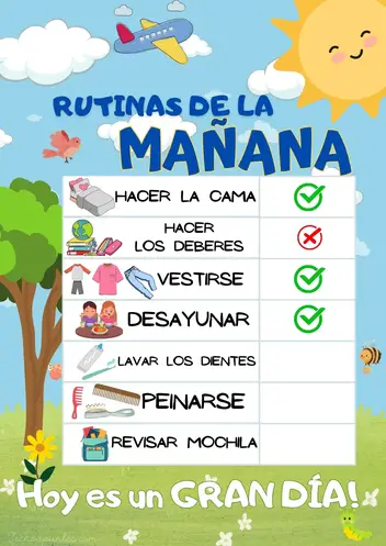 imagenes de rutinas diarias para niños