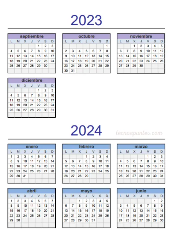 Calendario Escolar 2023/24 Anual