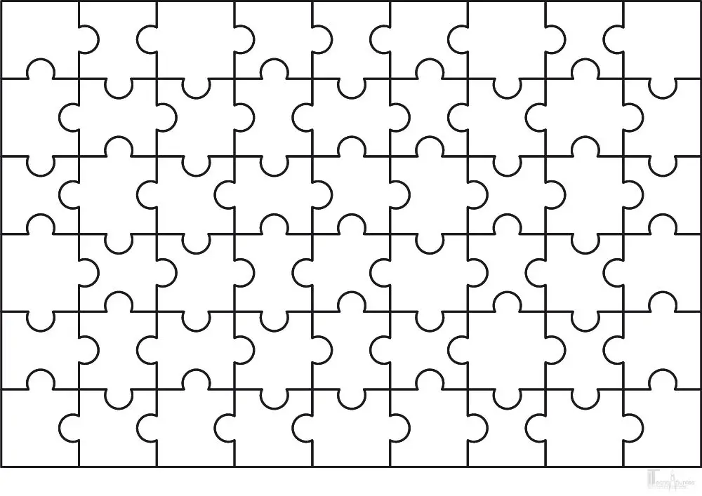 Plantilla Puzzle niños 5 a 8 años - Imprimible