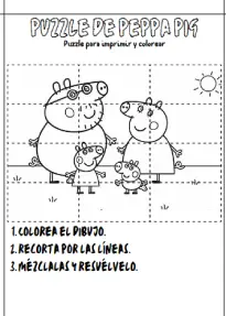 Puzzle-para-imprimir-y-colorear Peppa-Pig Vertical