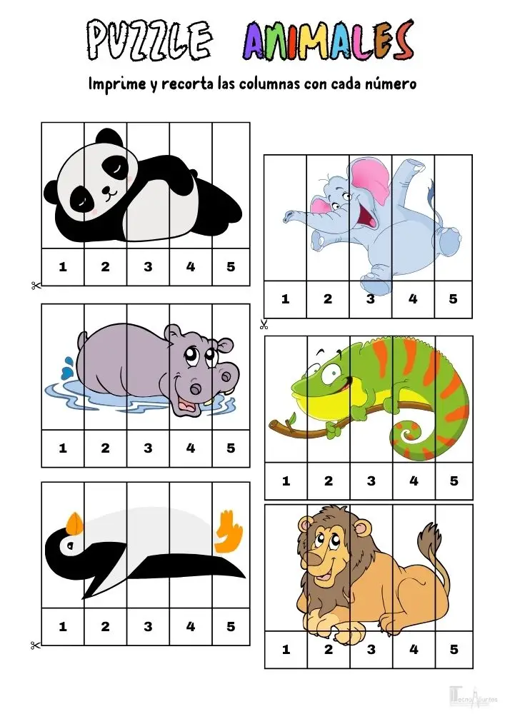 puzzle Infantil animales