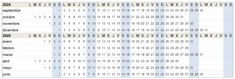 Calendario Anual Escolar 2024-2025