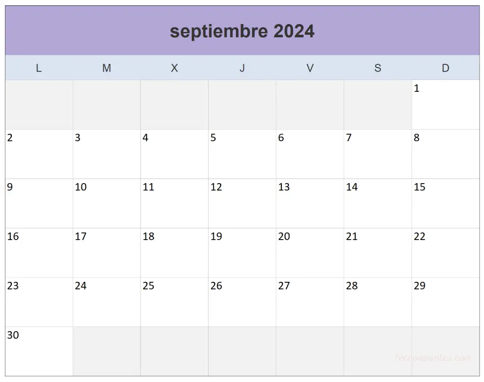 Calendario Escolar 2024-2025 Meses