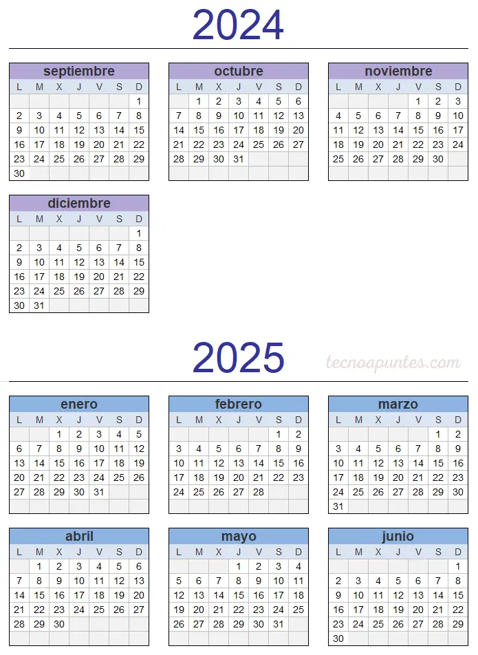 Calendario Escolar 2024 2025