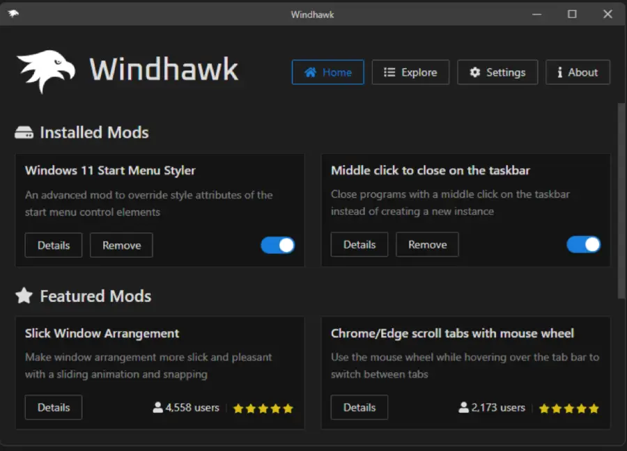 Personaliza y Optimiza Windows 11 con Windhawk