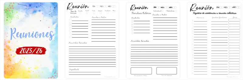 Cuaderno docente 25 26 plantillas para reuniones Cuaderno docente 25 26 plantillas para reuniones