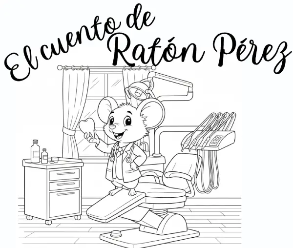 El Cuento del ratoncito Pérez para leer y colorear