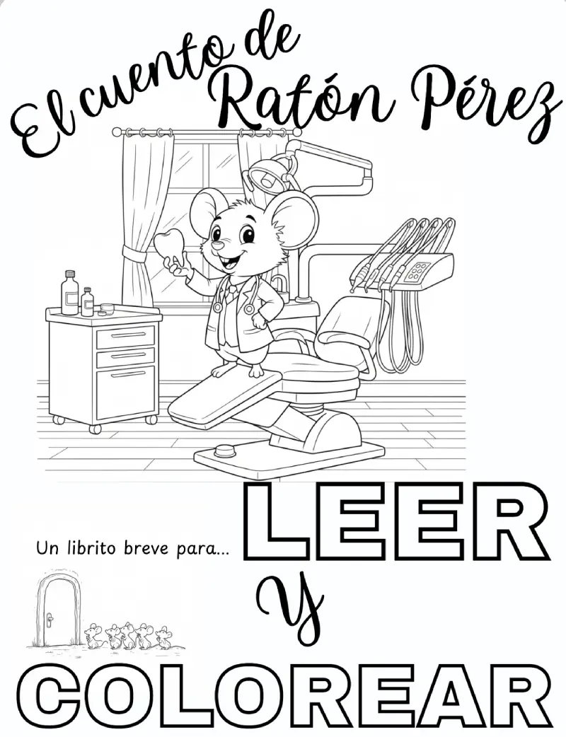 El Cuento del ratoncito Pérez para leer y colorear