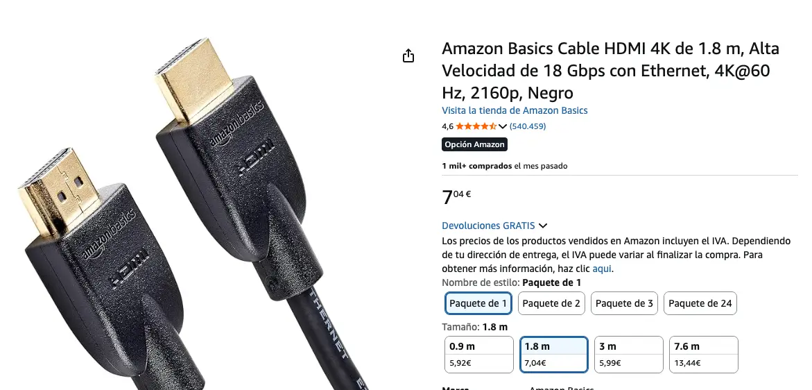 CABLE HDMI AMAZON CABLE HDMI AMAZON