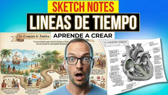 Como crear líneas de tiempo y sketch notes con IA